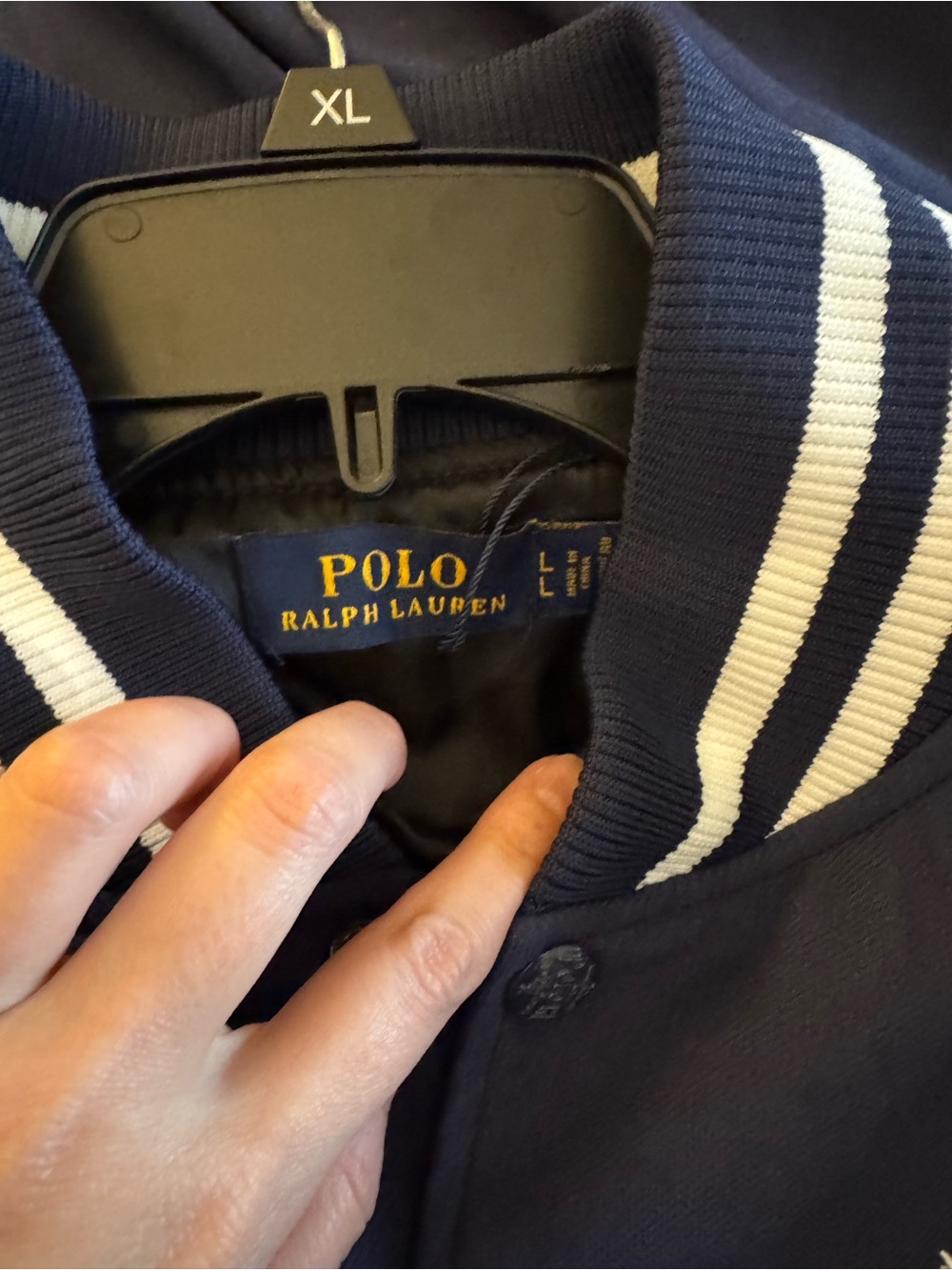 NWT Polo Ralph Lauren Boys Large Embroidered Varsity Bomber Jacket Preppy - Picture 5 of 6